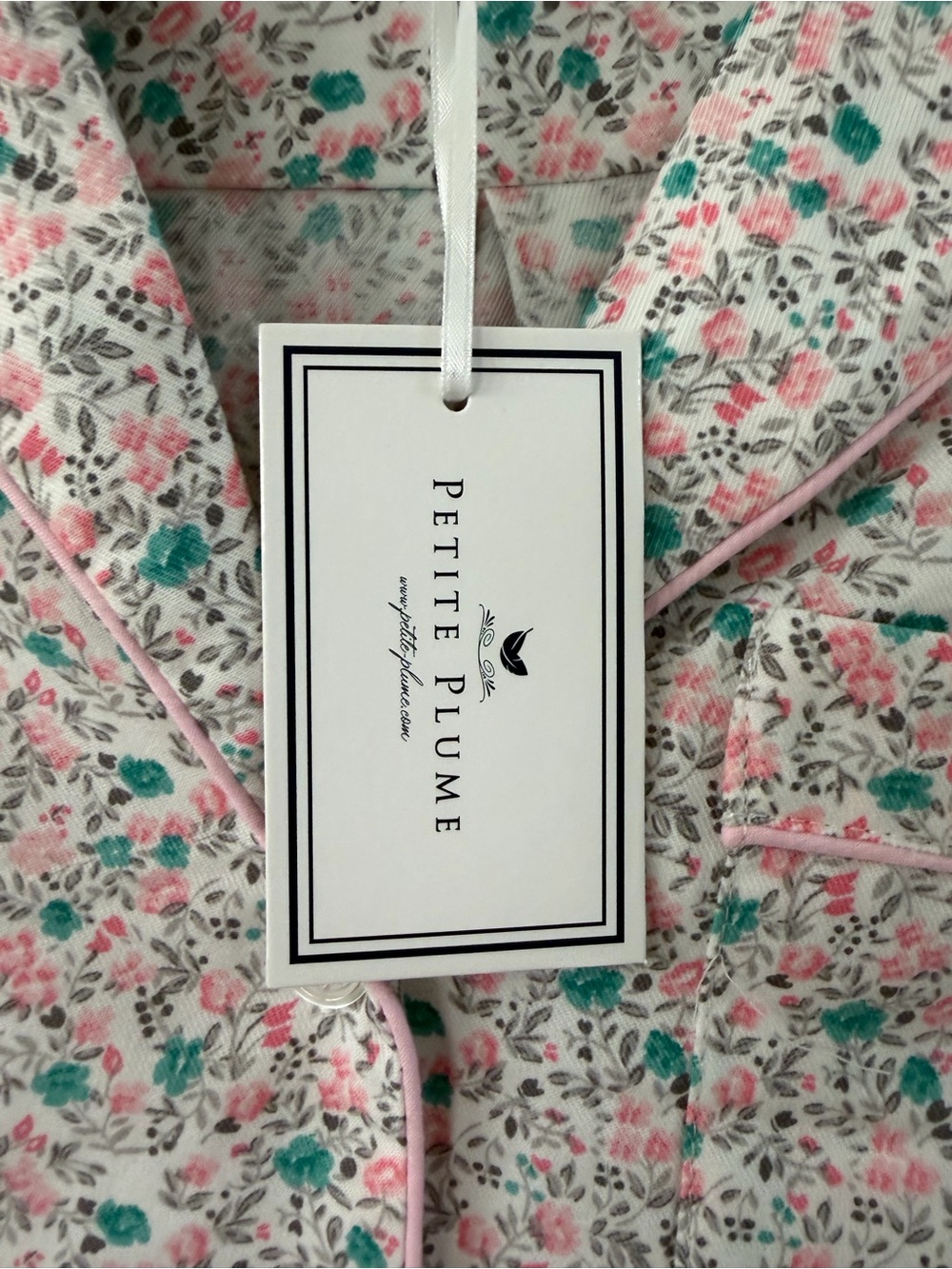 NWT - Petite Plume Chelsea Garden Luxury Peruvian cotton long sleeved pj set XS